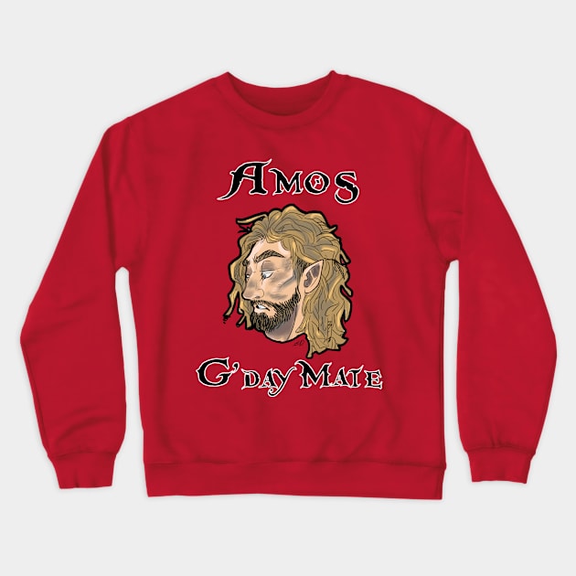 Amos Vonal Crewneck Sweatshirt by Shocking Gasp Official Store